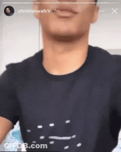 Man In Black Shirt With Name Christianwalk1r GIF