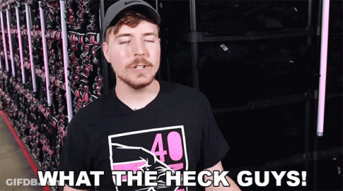 Man In Black Shirt With Number 40 Says What The Heck Guys GIF