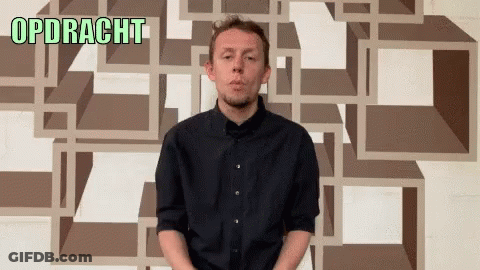 Man In Black Shirt With Opdracht GIF