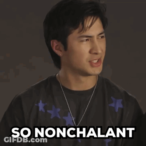 Man In Black Shirt With Stars Saying So Nonchalant GIF