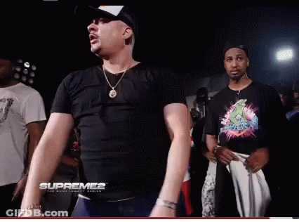 Man In Black Shirt With Supreme2 Screen GIF