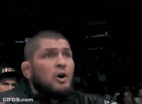 Man In Black Shirt With UFC On Back GIF