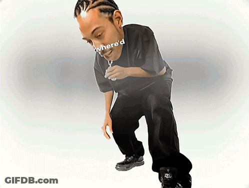 Man In Black Shirt With Where'd On Face GIF