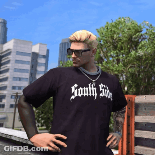 Man In Black South Side T-Shirt GIF