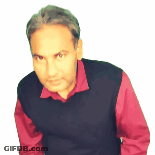 Man In Black Sweater And Red Shirt GIF