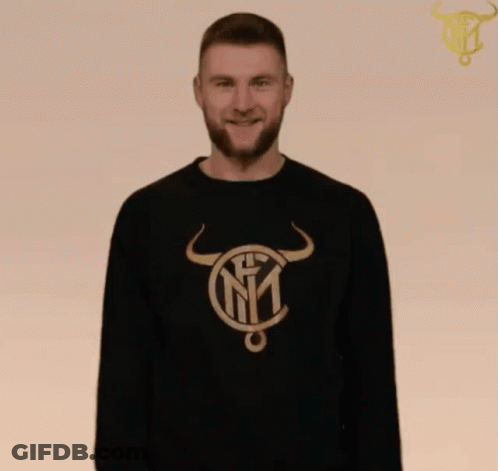 Man In Black Sweater Bull And Letter N GIF