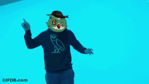 Man In Black Sweater With Owl GIF