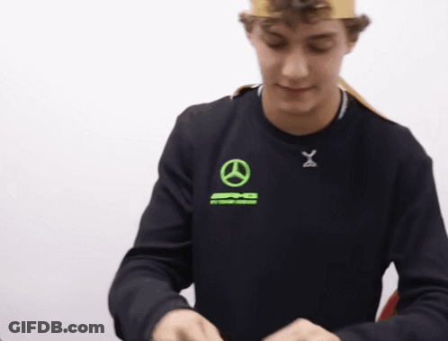Man In Black Sweatshirt With Mercedes Logo GIF