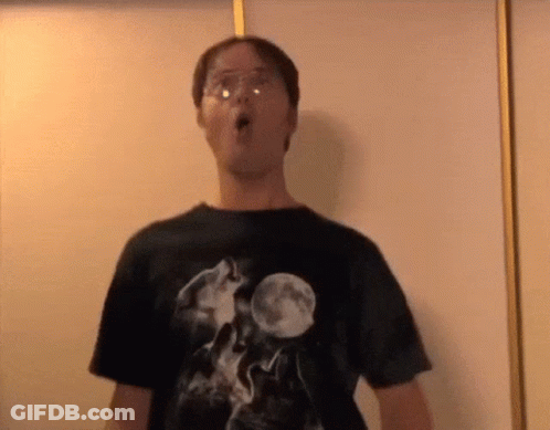 Man In Black T-Shirt Howling Wolf GIF