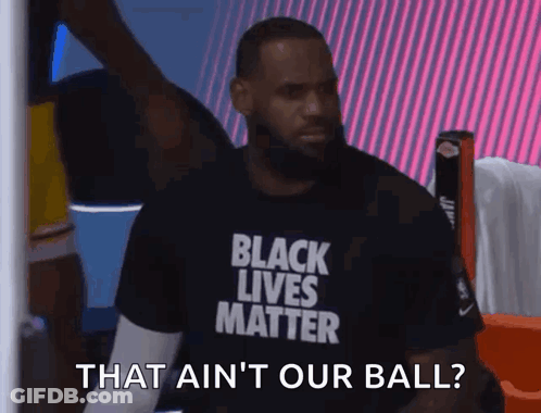 Man In Black T-Shirt Saying Black Lives Matter GIF