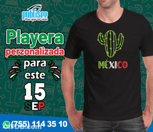 Man In Black T-Shirt Saying Playera Personalizada GIF