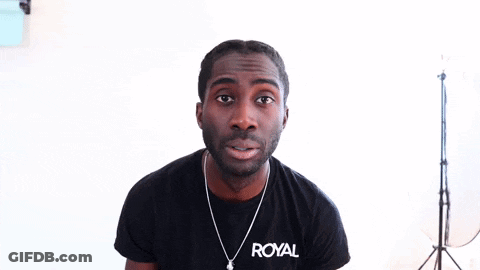 Man In Black T-Shirt Saying Royal GIF