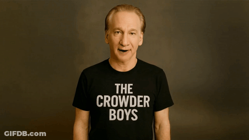 Man In Black T-Shirt Saying The Crowder Boys GIF