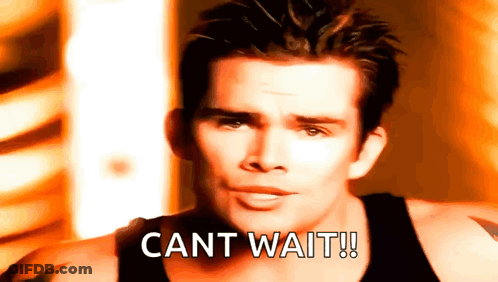 Man In Black Tank Top Cant Wait GIF