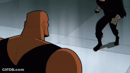 Man In Black Tank Top Next To Woman In Black Pants GIF