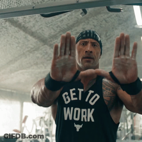 Man In Black Tank Top Saying Get To Work On It GIF