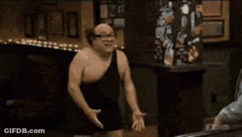 Man In Black Tank Top Says I'm The Trash While Dancing GIF