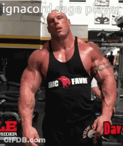 Man In Black Tank Top With Eric Favre GIF