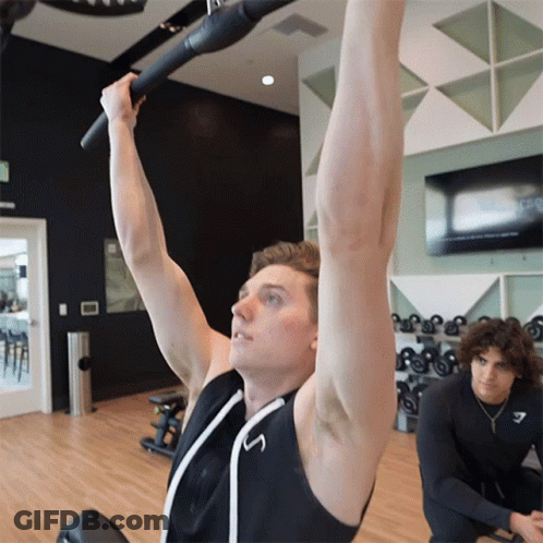 Man In Black Tank Top With Letter S GIF