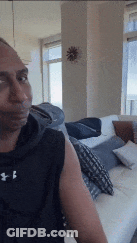 Man In Black Under Armour Tank Top GIF