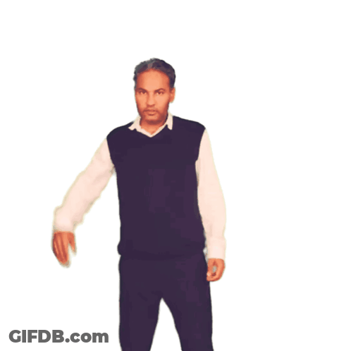 Man In Black Vest And White Shirt Raising Fist GIF