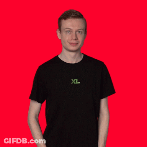 Man In Black XL T-Shirt Dancing GIF