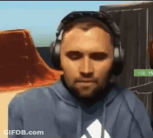 Man In Blue Adidas Hoodie And Headphones GIF