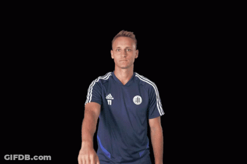 Man In Blue Adidas Shirt Number 11 GIF