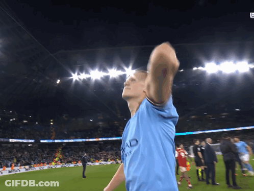 Man In Blue Airways Shirt On Soccer Field GIF