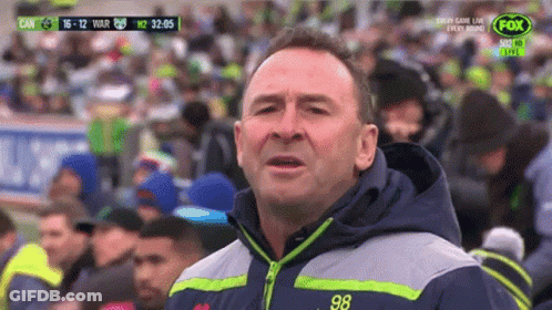Man In Blue And Green Jacket Number 98 GIF