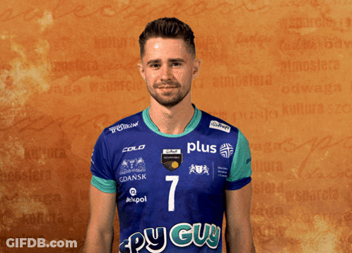 Man In Blue And Green Jersey Number 7 GIF