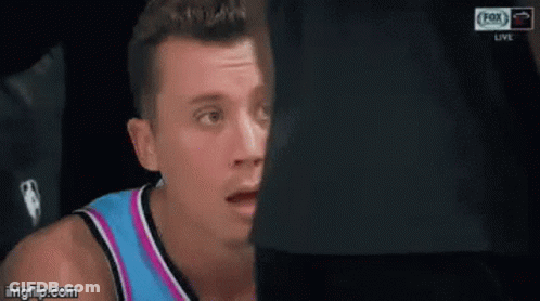 Man In Blue And Pink Jersey Watching Fox Sports GIF