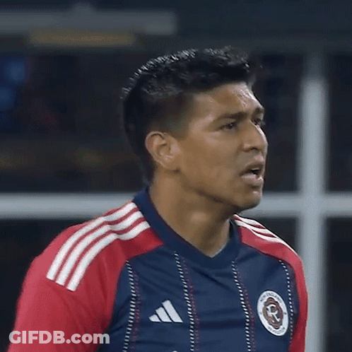 Man In Blue And Red Adidas Jersey GIF