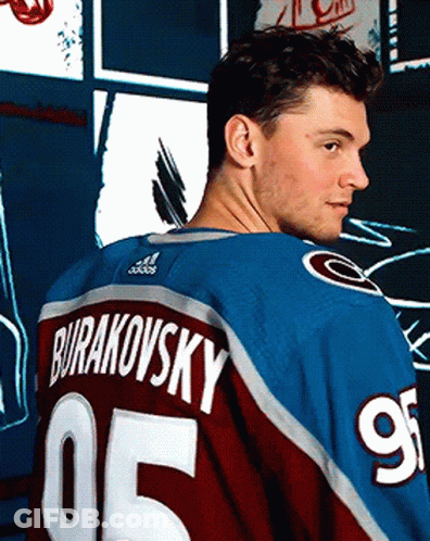 Man In Blue And Red Jersey Burakovsky GIF