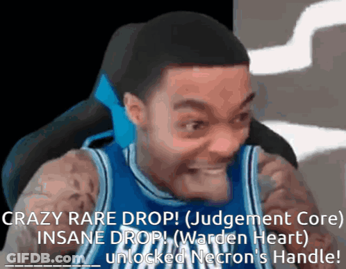 Man In Blue And White Basketball Jersey Crazy Rare Drop Judgement Core Insane Drop Warden Heart GIF