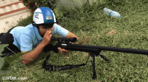 Man In Blue And White Helmet Saying Fox GIF