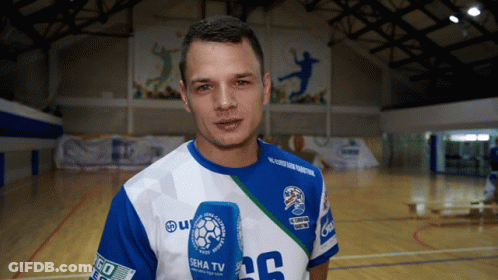 Man In Blue And White Shirt With Number 20 GIF