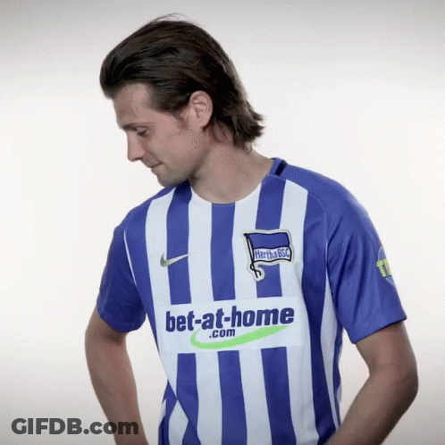 Man In Blue And White Striped Shirt Bet-At-Home.com GIF