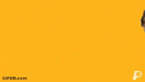 Man In Blue And Yellow Pacers Jersey GIF