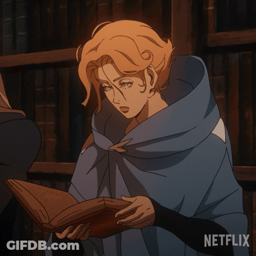 Man In Blue Cape Reading Book Netflix GIF