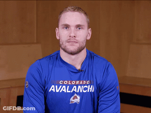 Man In Blue Colorado Avalanche Shirt Thumbs Up GIF