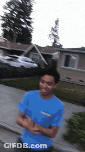 Man In Blue Columbia Shirt GIF