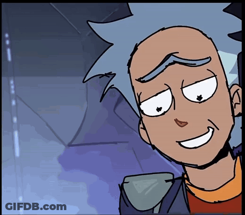 Man In Blue Costume Standing Before Cartoon Wall GIF