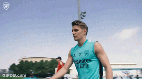 Man In Blue Emirates Fly Better Jersey GIF