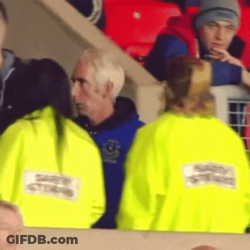Man In Blue Everton Jacket GIF