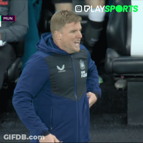 Man In Blue Fly Emirates Jacket GIF