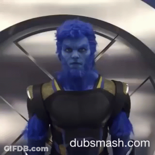 Man In Blue Furry Costume Dubsmash GIF