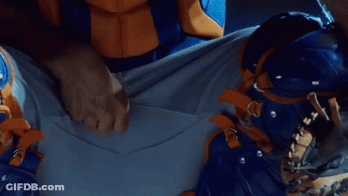 Man In Blue Hat And Baseball Glove GIF