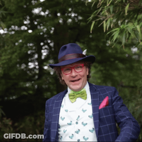Man In Blue Hat And Glasses Smiling GIF