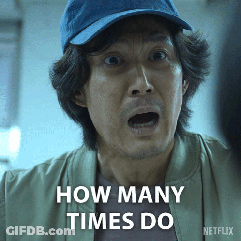 Man In Blue Hat And Green Jacket Says How Many Times Do GIF